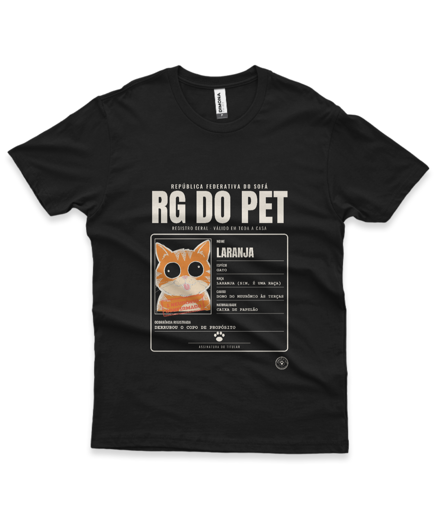 Camiseta RG do Pet: Laranja