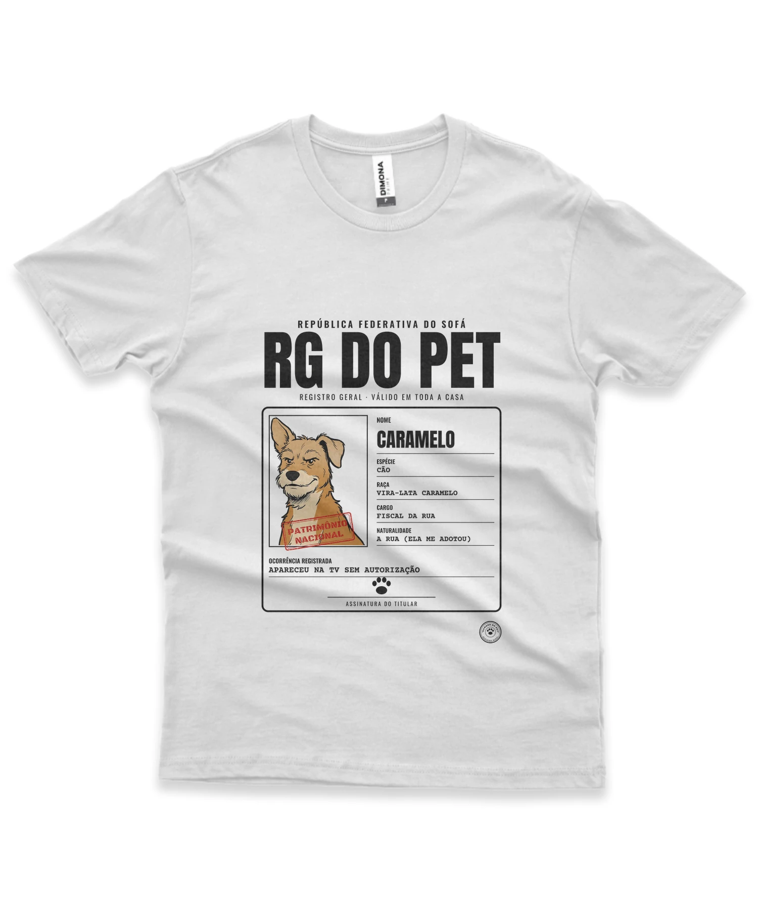 Camiseta RG do Pet: Caramelo