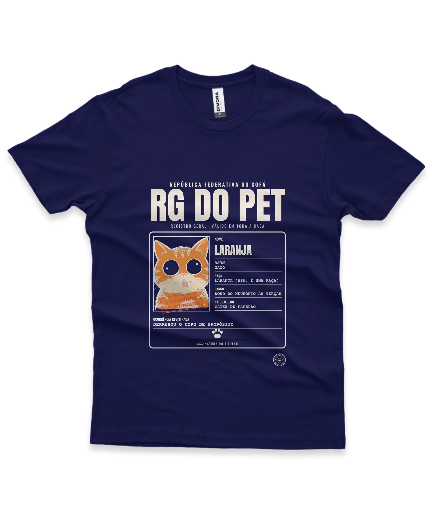Camiseta RG do Pet: Laranja